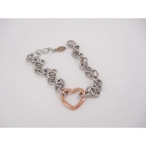 1968 NIP Heart Linked Two Tone Bracelet
